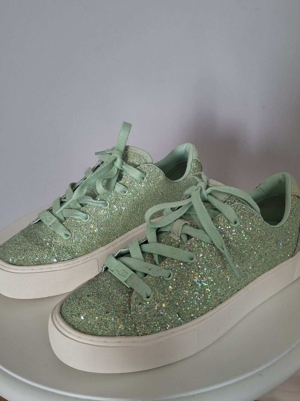 UGG Zilo Chunky Glitter Mint Green Sneakers 6M